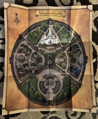 Elder Scrolls III: Morrowind ORIGINAL 2002 Map (Map Only) Mournhold