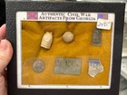 Authentic Civil War Artifacts from Georgia in Display Box