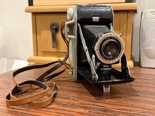 Vintage Kodak Tourist Folding Camera Kodet Lens Flash Kodon Shutter Untested