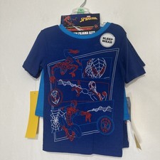 Spider-Man MARVEL Kids' 4-piece Cotton Pajama Set Size 6