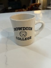 Bowdoin College Coffee Mug Solid Diner Ware Style M Ware Polar Bear Mascot