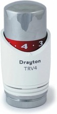 Drayton TRV4 Thermostatic Valve Head Only Chrome & White RRP £24