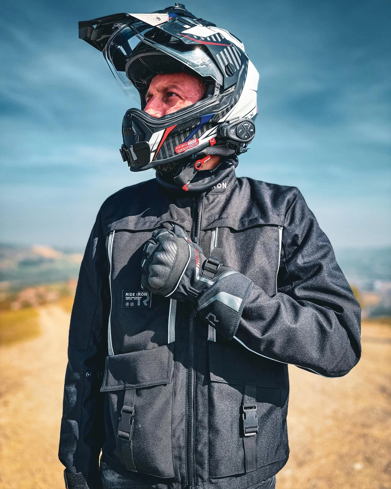 RIDEIRON Winter Motorcycle Gloves for Men & Women black Large - product detail image 9