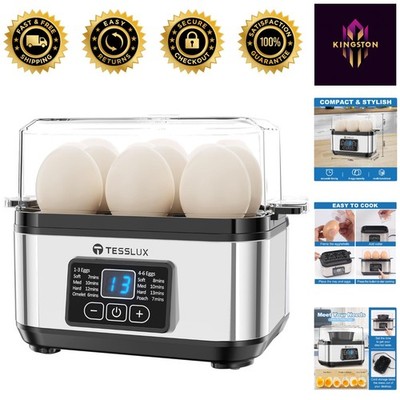 Smart Electric Egg Cooker with 6-Egg Capacity - Perfect for Quick & Easy Meals