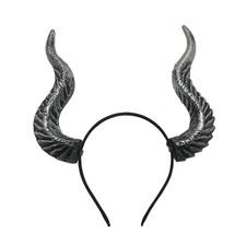Gothic Devil Horns Headband - Witch Demon Cosplay Hair Hoops for Halloween Dress