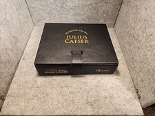 Julius Caeser Diamond Crown Pyramid Leather Cigar Box (Can Be A Travel Case)