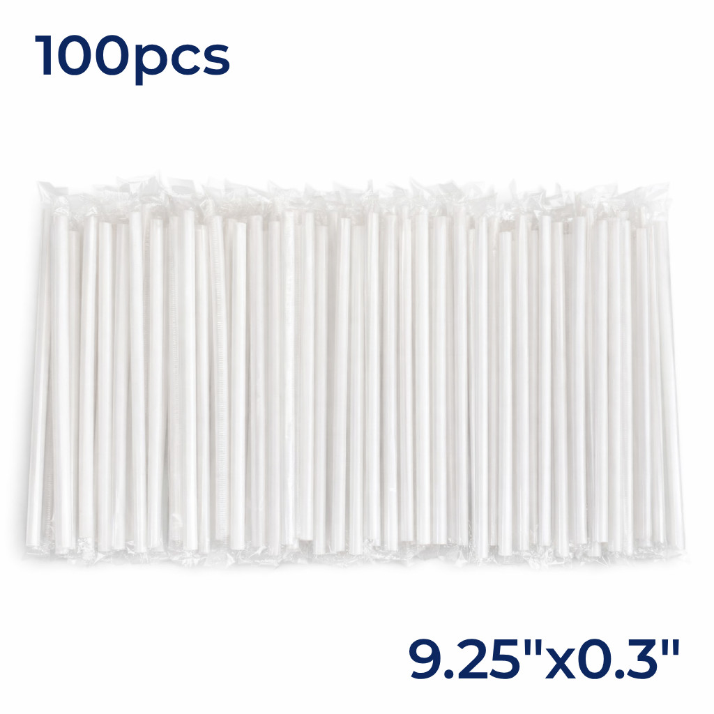 Extra Thick Plastic Straws | Individually-Wrapped/9.25"x0.3"