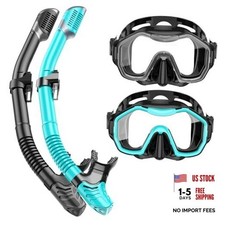 Snorkeling mask Adults A1-Black BlackGreen