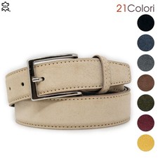 Cintura scamosciata vera pelle cinta camoscio artigianale da uomo ragazzo moda