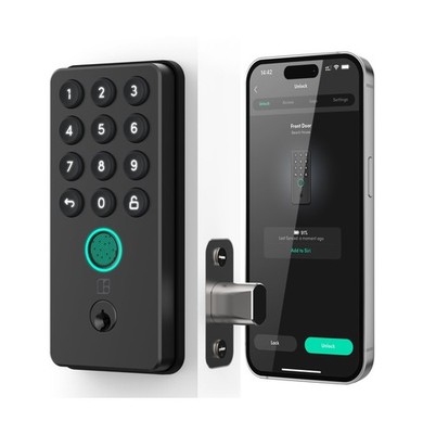 igloohome (New!) Deadbolt Go Smart Lock w/Fingerprint, Digital Keys, Remote P...