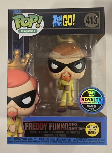 Funko Pop! Digital:Teen Titans Go Freddy As Dick Gravestone #413 Royalty LE 943