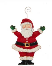 Santa Claus Black, Red & White Ornament
