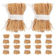  12 Pcs Small Hay Bales for Decorating Mini Straw Baler Dollhouse