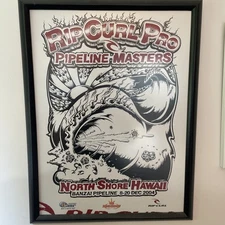 Rip Curl Pro Pipeline Masters 2004 Poster 15"x22" Drew Brophy