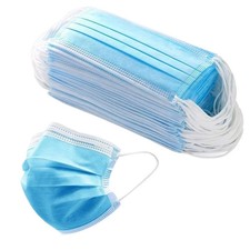 100 pcs Pack Disposable Face Masks Earloop 3 Ply Protective Mouth Cover
