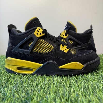 靴 NIKE AIR JORDAN 4 RETRO GS THUNDER Nike Air Jordan 4 IV Retro GS Thunder 2023 Yellow Size 6y 6
