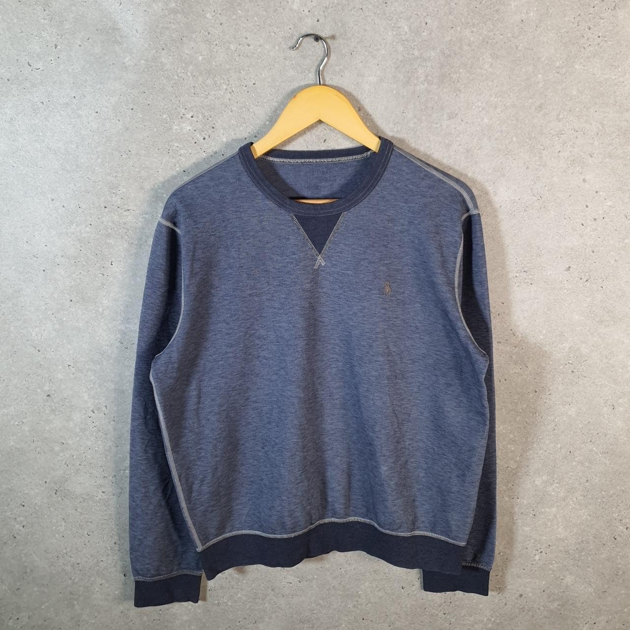 Polo Ralph Lauren vintage felpa uomo grigio medio pullover pony