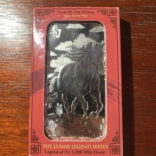 PAMP 10 Oz  Silver Bar .999 Lunar Legends Horse Limited Edition Good Luck 2026