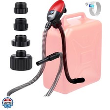 Fuel Transfer Pump, 3.2GPM Electric Gas Can Pump, 51" Hose Auto-Shutoff Nozzl...