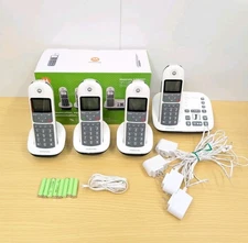 Motorola Cordless Telephone CD5014+ Digital Answering Machine 4 Handset Landline