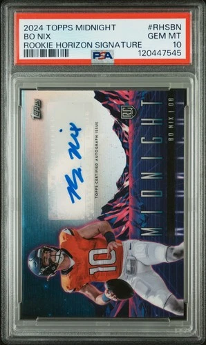 2024 TOPPS MIDNIGHT RC HORIZON SIGNATURES #RHSBN BO NIX ROOKIE PSA 10
