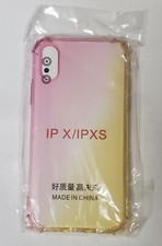 Thin Shockproof Color Case For Galaxy iPhone X/XS Soft TPU 4-Corners Pink  Gold