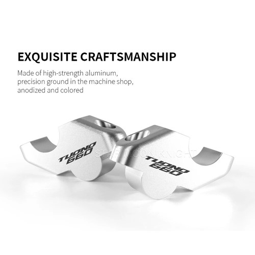 Handlebar Riser Clamp Extend Adapter For Aprilia Tuono 660 V4 900 Dorsoduro 17- - Picture 5 of 22