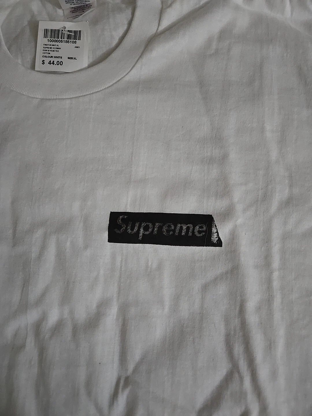 T shirt neuf avec étiquette Supreme Dover Street Market DSM 10e anniversaire XL FW23 AUTHENTIQUE