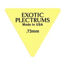 Exotic Plectrums Delrin Yellow Guitar Pick - 0.73mm Med Made In USA 355 Triangle