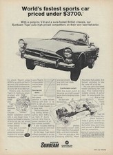 1967 Chrysler Sunbeam Convertible Ad Alpine V Tiger V8 Magazine Advertisement 67
