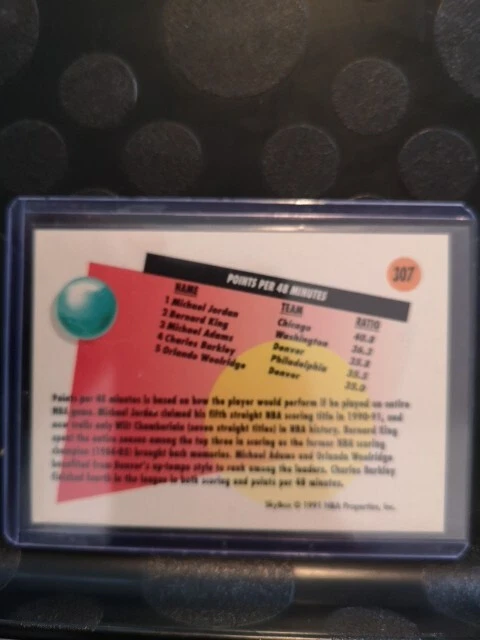 Michael Jordan Chicago Bulls Carte Nba #307 Skybox 1991 - Photo 2/2