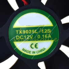 Qty:1pc Cooling Fan 2Pin For Tianxuan TX9025L12S 90 90 25mm 12V 0.16A 