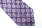 TASSO ELBA MESSINA GEO PRINT BURGUNDY RED PURPLE 3 INCH WIDTH 100% SILK NECK TIE