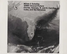 RARE RCA Astro 1973 Satellite NOAA-2 NASA Southeastern US - Original Photo