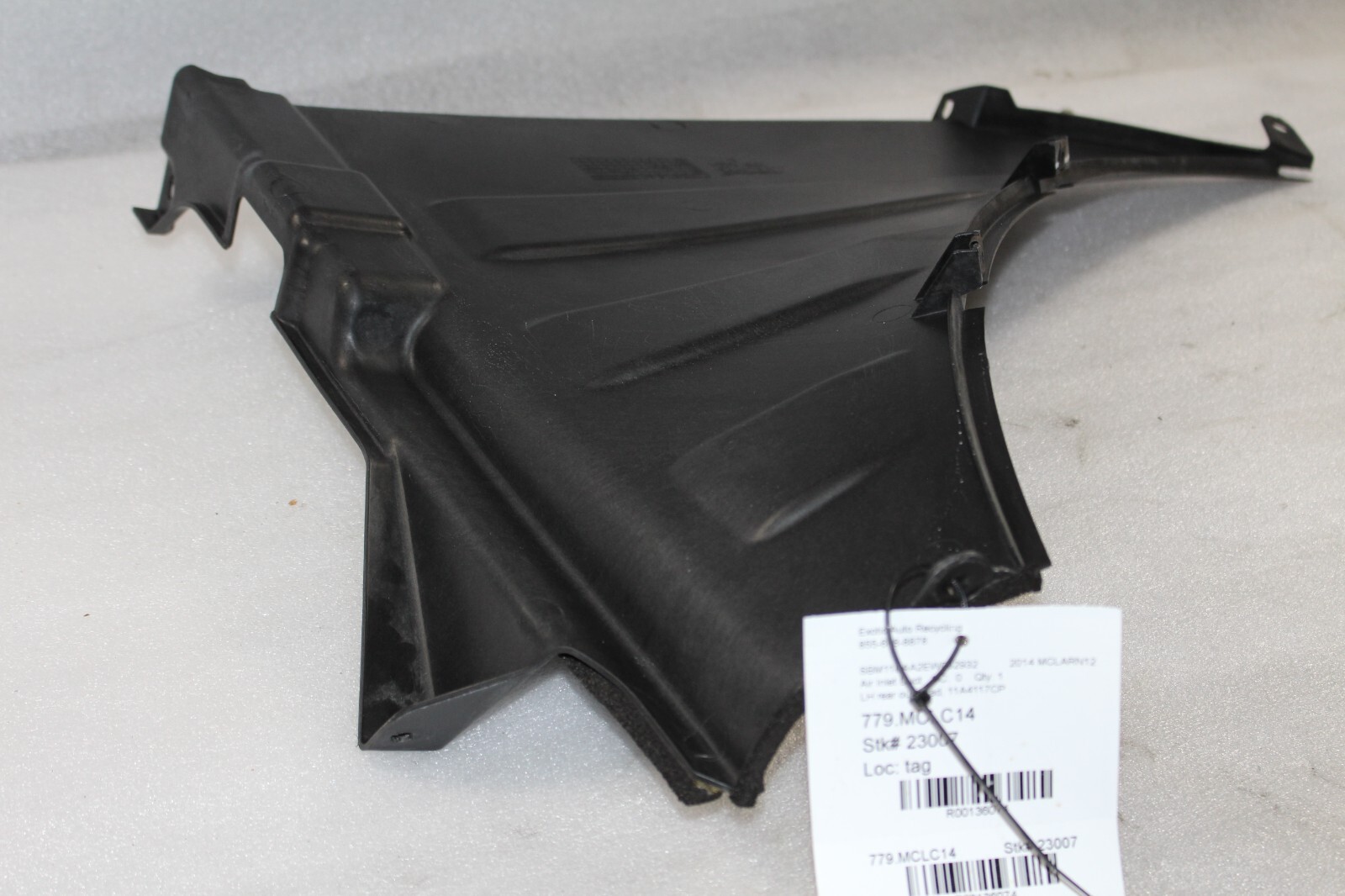 McLaren MP4-12C, LH, Left, Rear Outer Radiator Duct, Used, P/N 11A4117CP