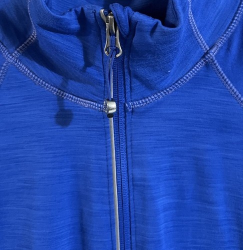 Tangerine Jacket Women Large Blue Stretch Activewear Blend Full Zip Logo-sports - Picture 2 of 9