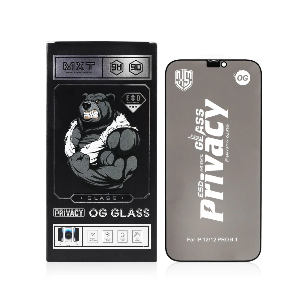 MXT Premium Privacy Screen Protector for iPhone 17 16 15 14 13 12 Plus Pro Max - Image 2 of 4