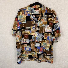 VTG Paradise Found  Shirt Men’s XL Hawaiian Aloha  Cigar Smoking The Big Smoke
