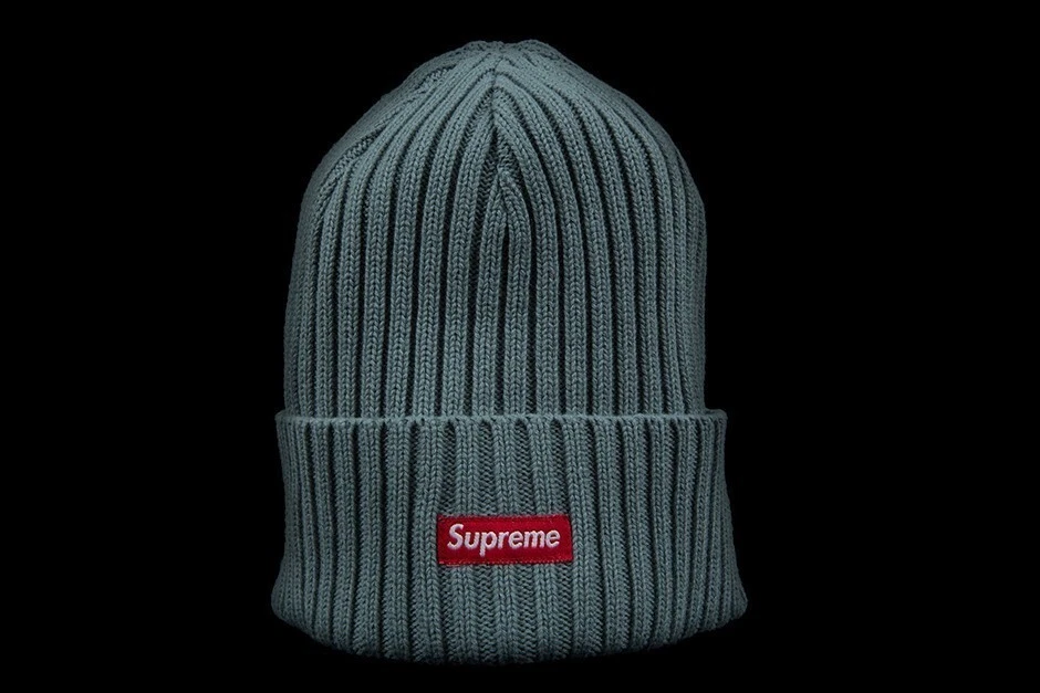 BRAND NEW SS16 SUPREME OVERDYED BEANIE SLATE