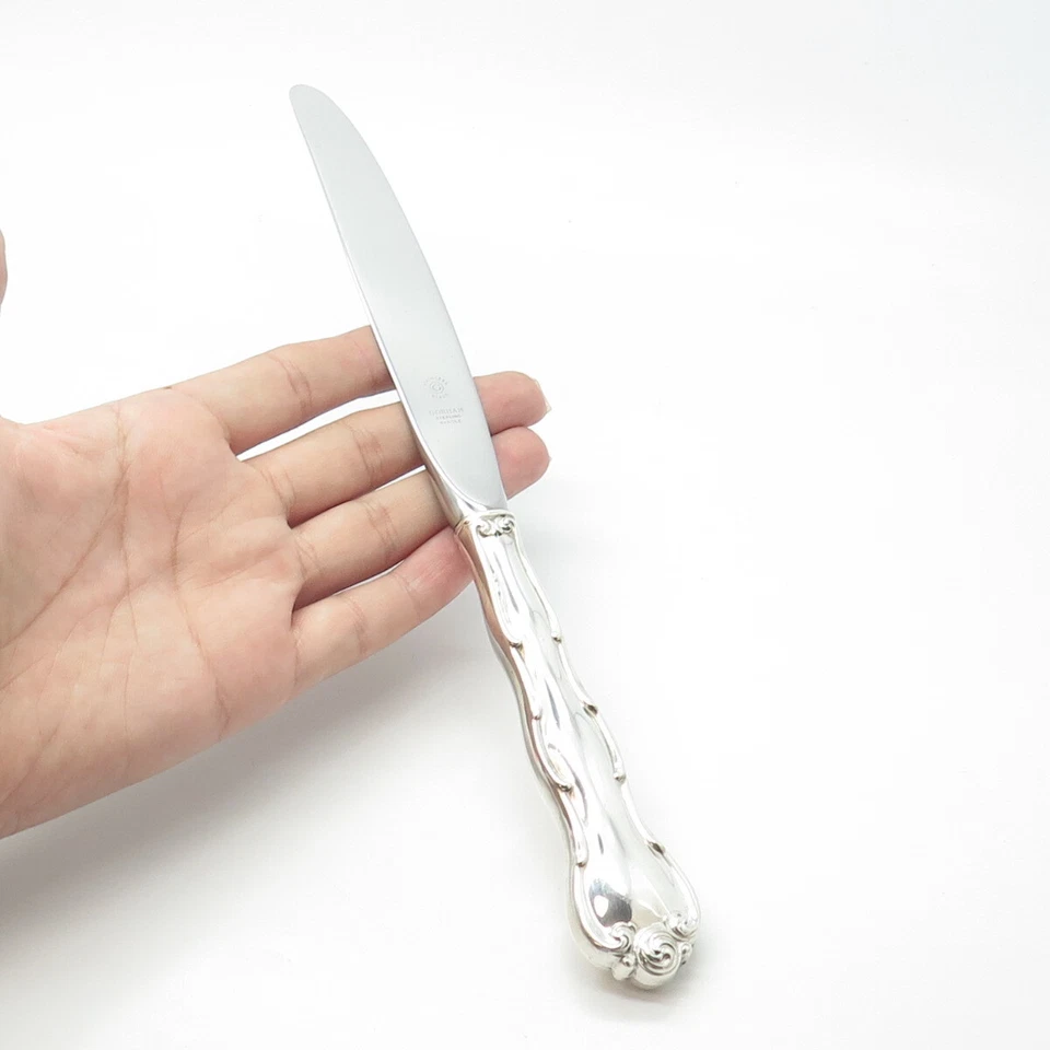 Cuchillo hueco Gorham Rondo 1951 vintage de plata de ley 925 y acero inoxidable Foto 2 de 4