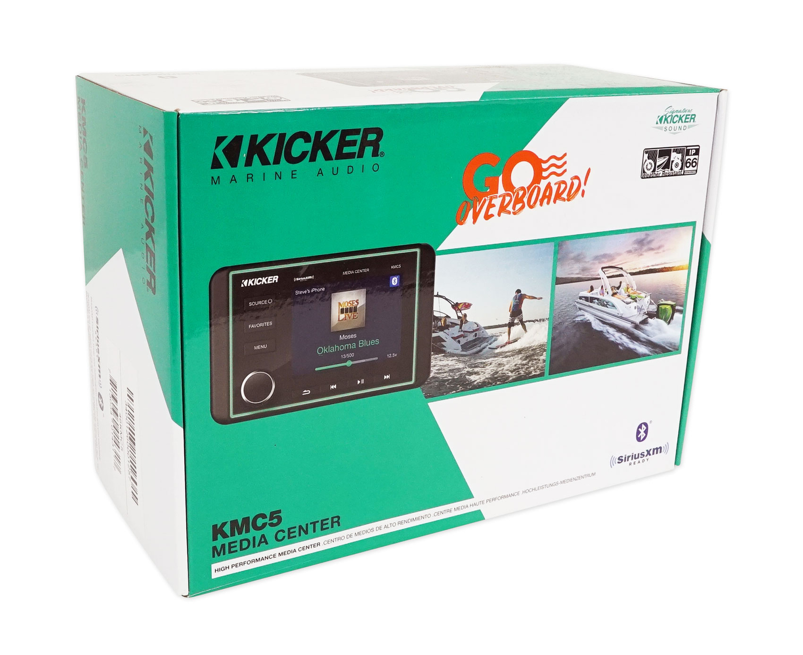 Приемник Kicker 46KMC5 Marine 3 с поддержкой Bluetooth AM FM Sirius Ready Цифровой пульт дистанционного управления