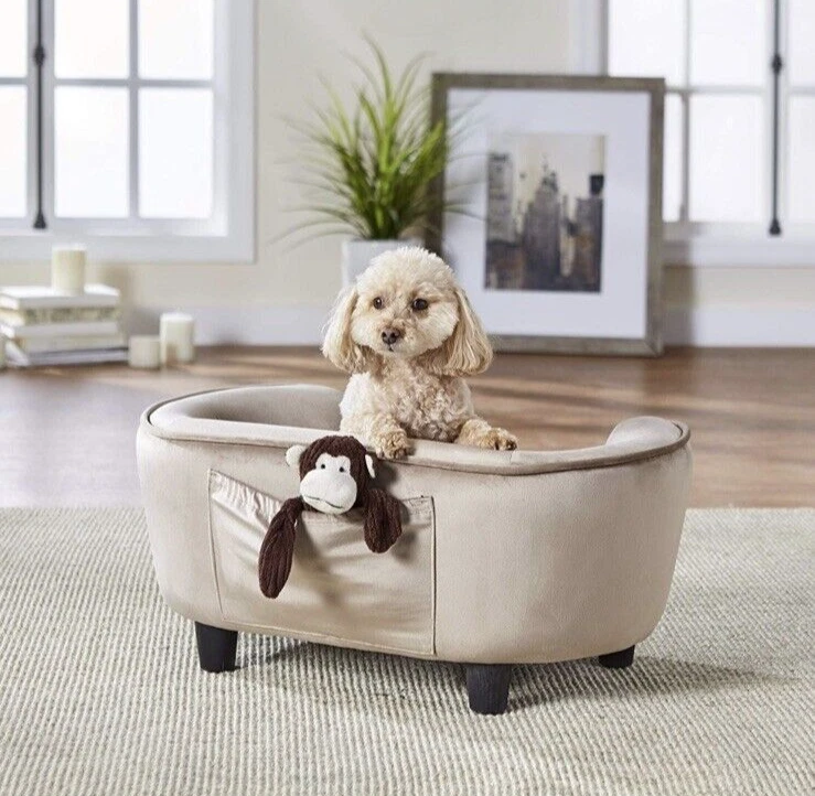 Enchanted Home Pet Coco Beige Pet Sofa 26.5" x 16 x 11" - Image 3 of 4