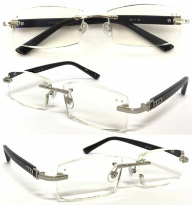 Anti UV Blaulicht blockierende Lesebrille randlos Luxus Spezifikationen +1,0~+3,5 778