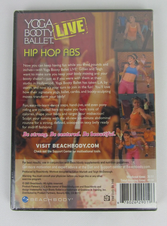 NEW Yoga Booty Ballet Live Hip Hop Abs Beachbody DVD Region 1 Sealed - Image 2 of 4