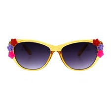 Girl's Sunglasses Kids Fashion Flowers Floral Design Cute Sunnies UV 400