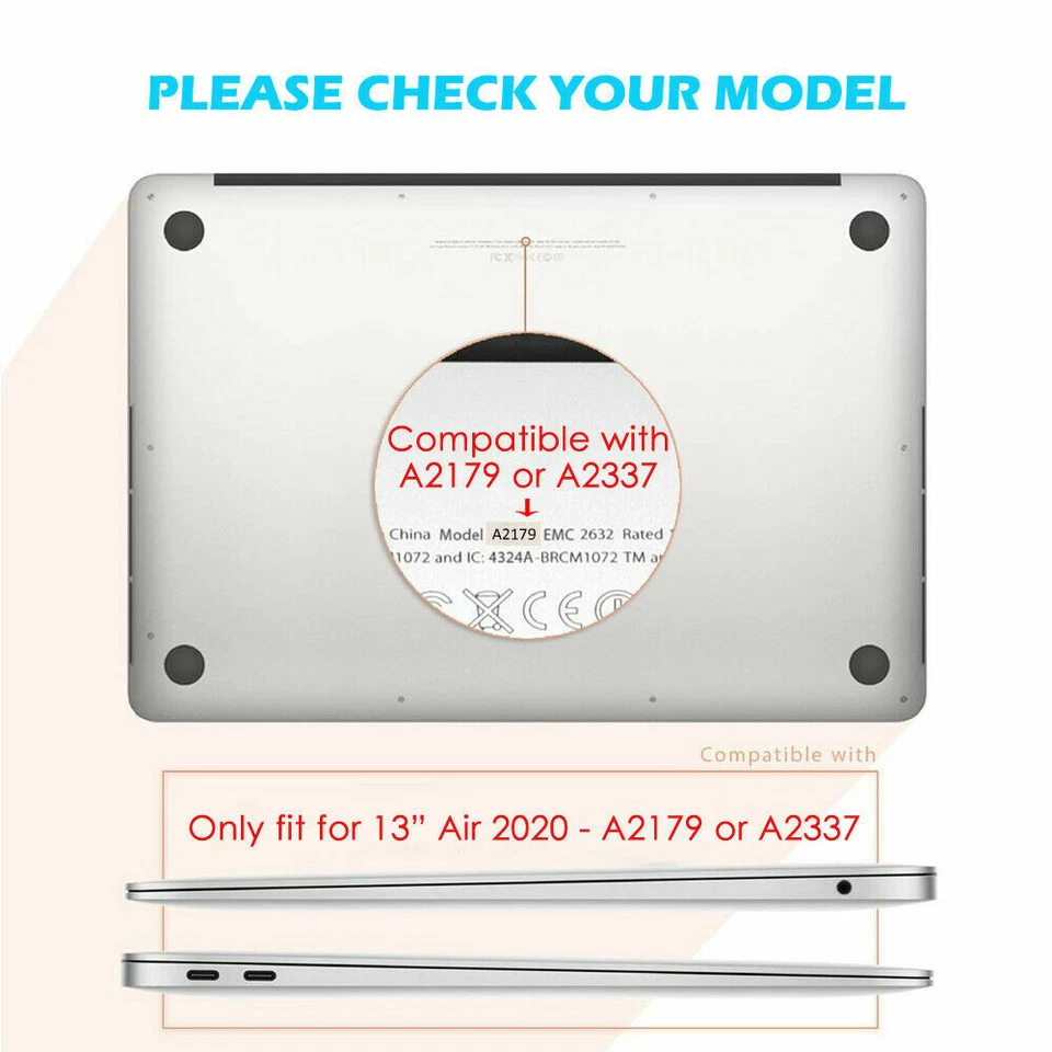 Funda rígida transparente para teclado y pantalla para Macbook Air 13" A2337/A2179 2020 M1 Foto 2 de 4