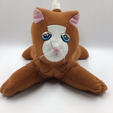Vintage Pound Purries Brown Kitty Cat 13  Plush Pink Ears Tonka 1985