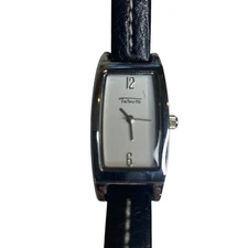 Talbots Womens Wristwatch Silvertone Rectangular Face Working