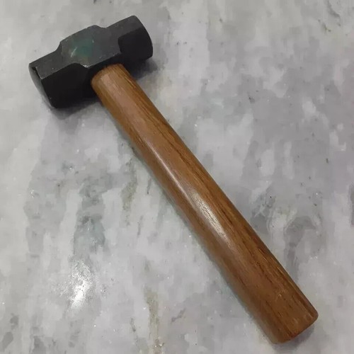 20 LBS Iron Round Flat Hammer Blacksmith Wooden Handle Collectible Useful Hammer - Picture 4 of 4
