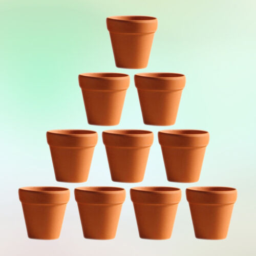10pcs Small Red Ceramic Flower Pot Terracotta Pot Clay Ceramic Pottery Planter